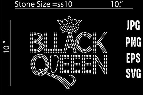 Black Queen Rhinestone Templates Design: Instant Sparkle for Every Project