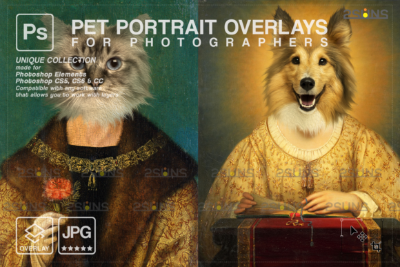 Create Regal Pet Portraits with Vol.17 Templates