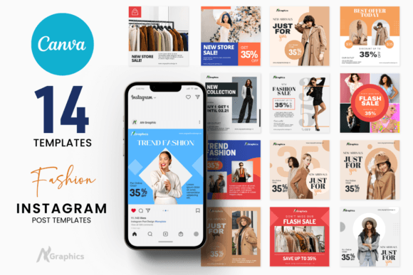 Elevate Your Brand: 14 New Fashion Instagram Post Templates