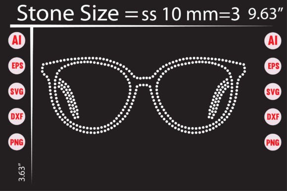 Glasses Rhinestone Templates: A Sparkling Design Asset