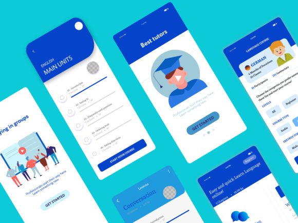 Global Reach: Learn Languages Landing Page Templates
