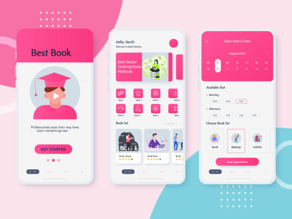 Modern Booking App Landing Page Templates for Designers